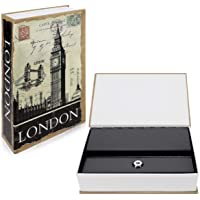 Navaris Caja fuerte con forma de libro - Caja de caudales escondida para guardar dinero joyas relojes - Con diseño de…